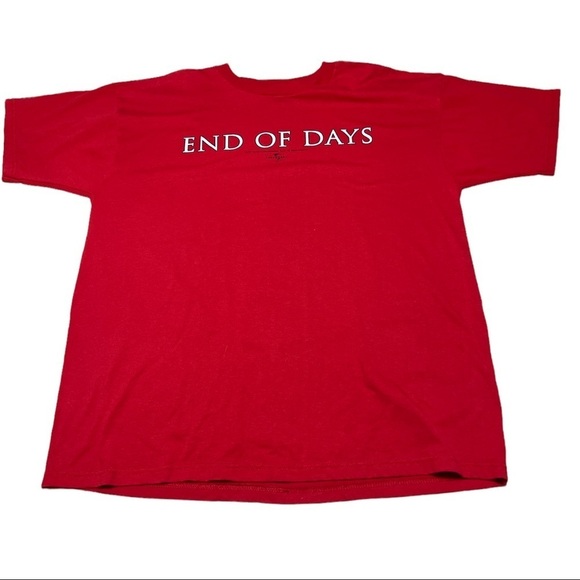 Vintage 1999 (double stitch) end of days movie promo men’s XL red horror devil - Picture 1 of 6